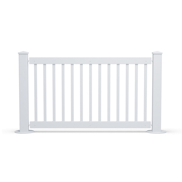 Montour Line White Traditional Event Fence Panel Kit, (1 Panel, 2 Posts) FN-TRD-KIT-WH-55-01